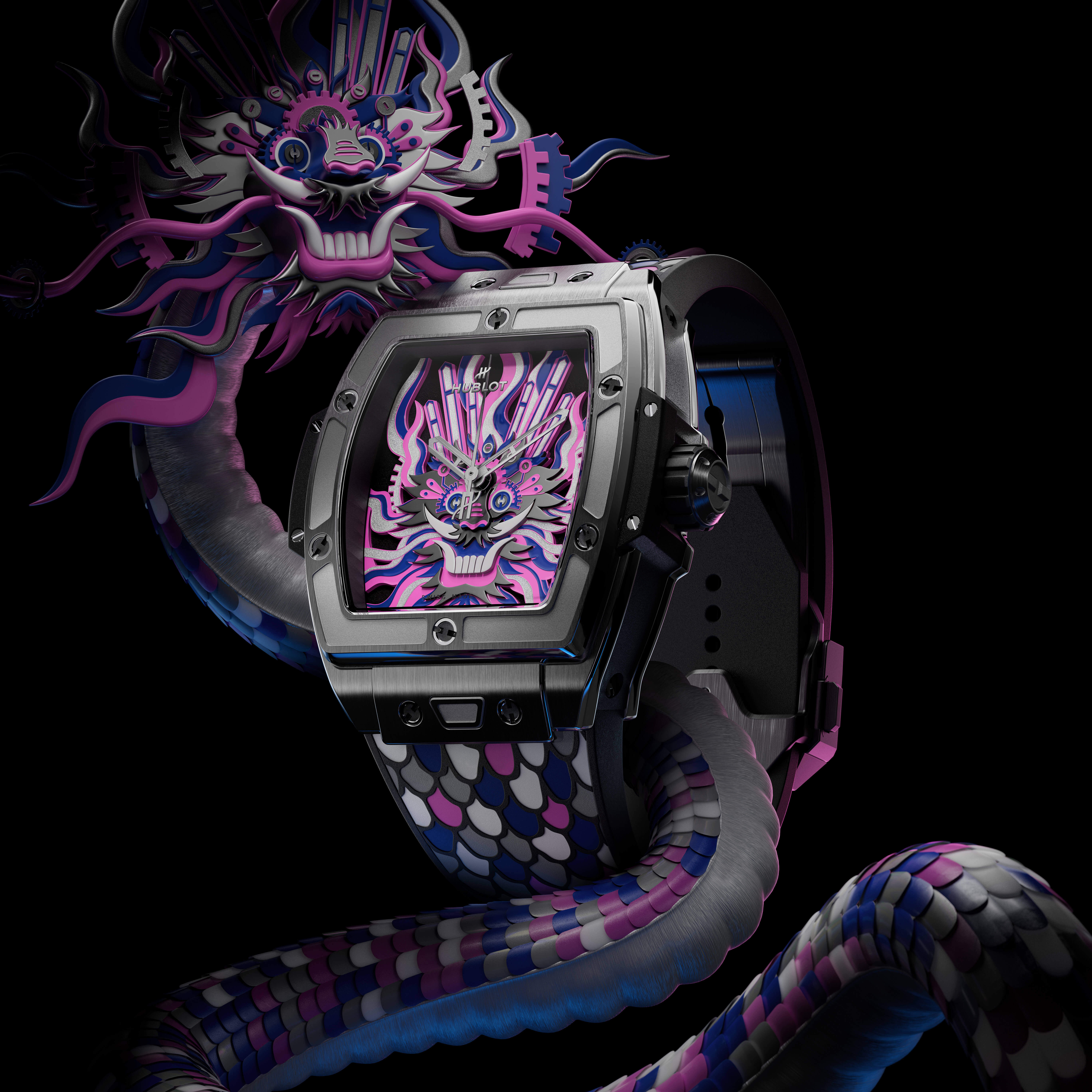 HUBLOT宇舶表Spirit of Big Bang甲辰龍年鈦金腕表璀璨發佈