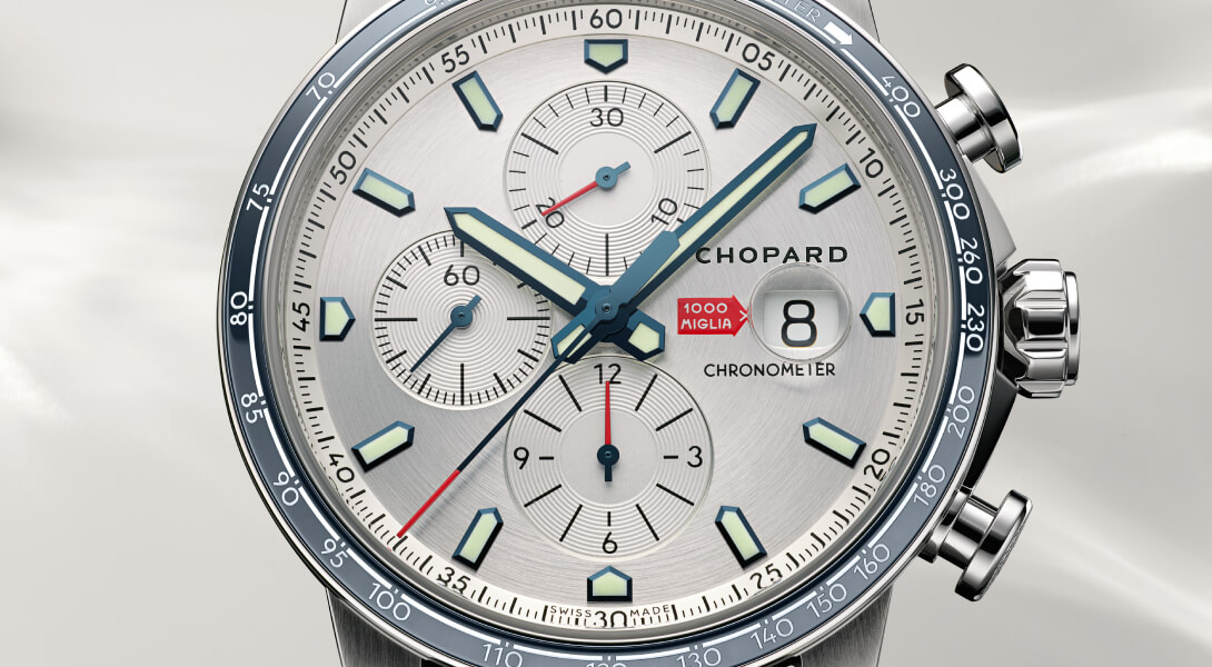 Mille Miglia 2022車賽限量版腕錶 限量發行1000枚精鋼款 和250枚精鋼及符合倫理道德標準的18K玫瑰金款  專為賽車愛好者設計的精準計時腕錶