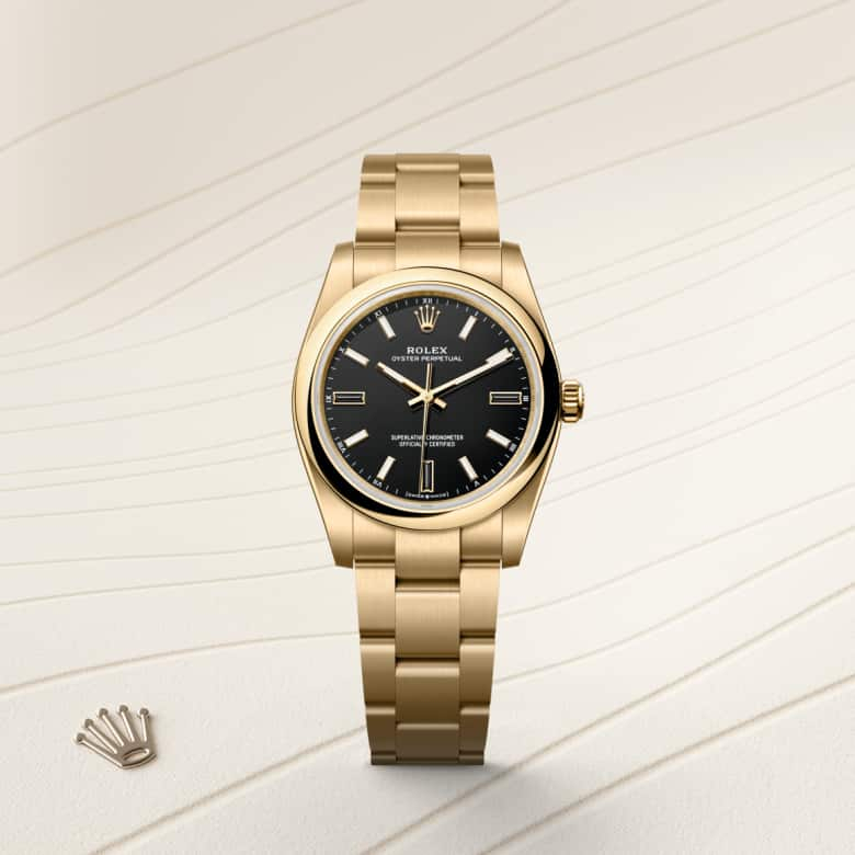 Rolex Oyster Perpetual腕錶18K黃金款，M124208-0001 - 歐洲坊