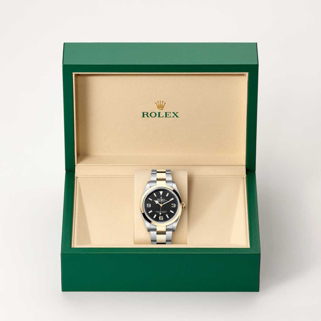Rolex Explorer腕錶黃金鋼（蠔式鋼與黃金的組合）款，M124273-0001 - 歐洲坊