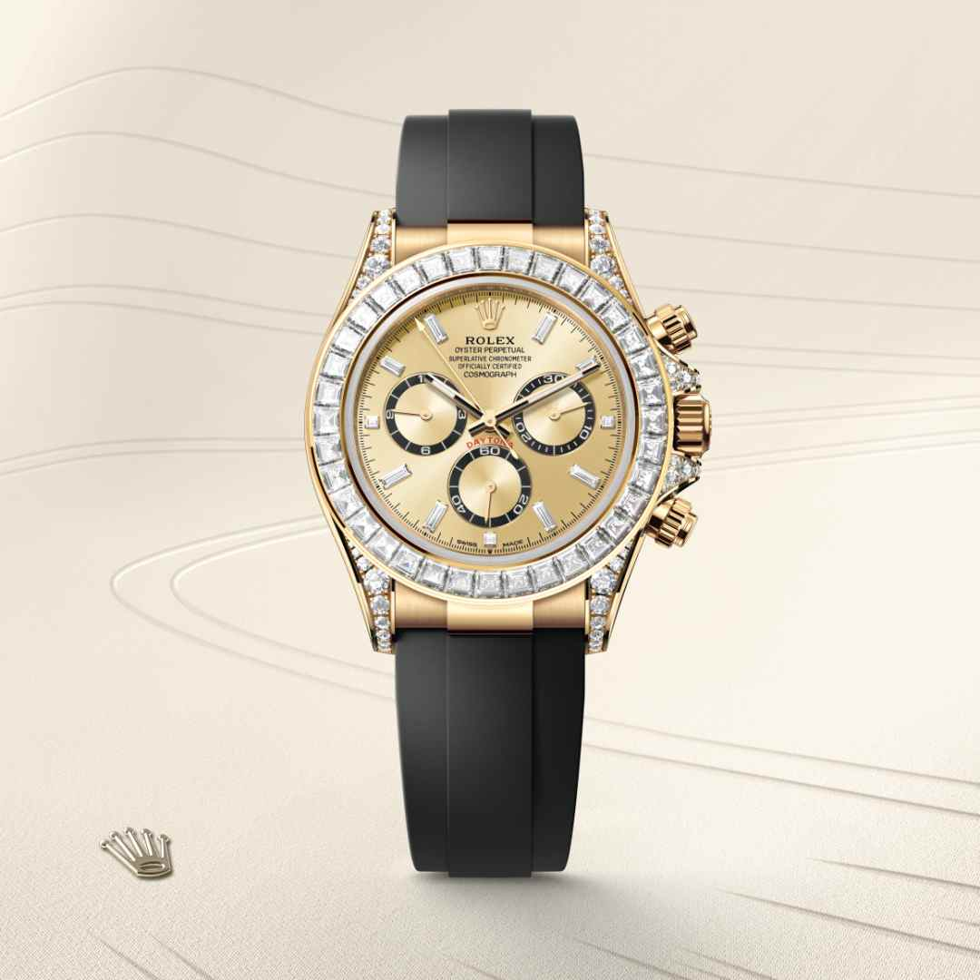 Rolex Cosmograph Daytona腕錶18K黃金，錶耳鑲鑽石款，M126538TBR-0004 - 歐洲坊