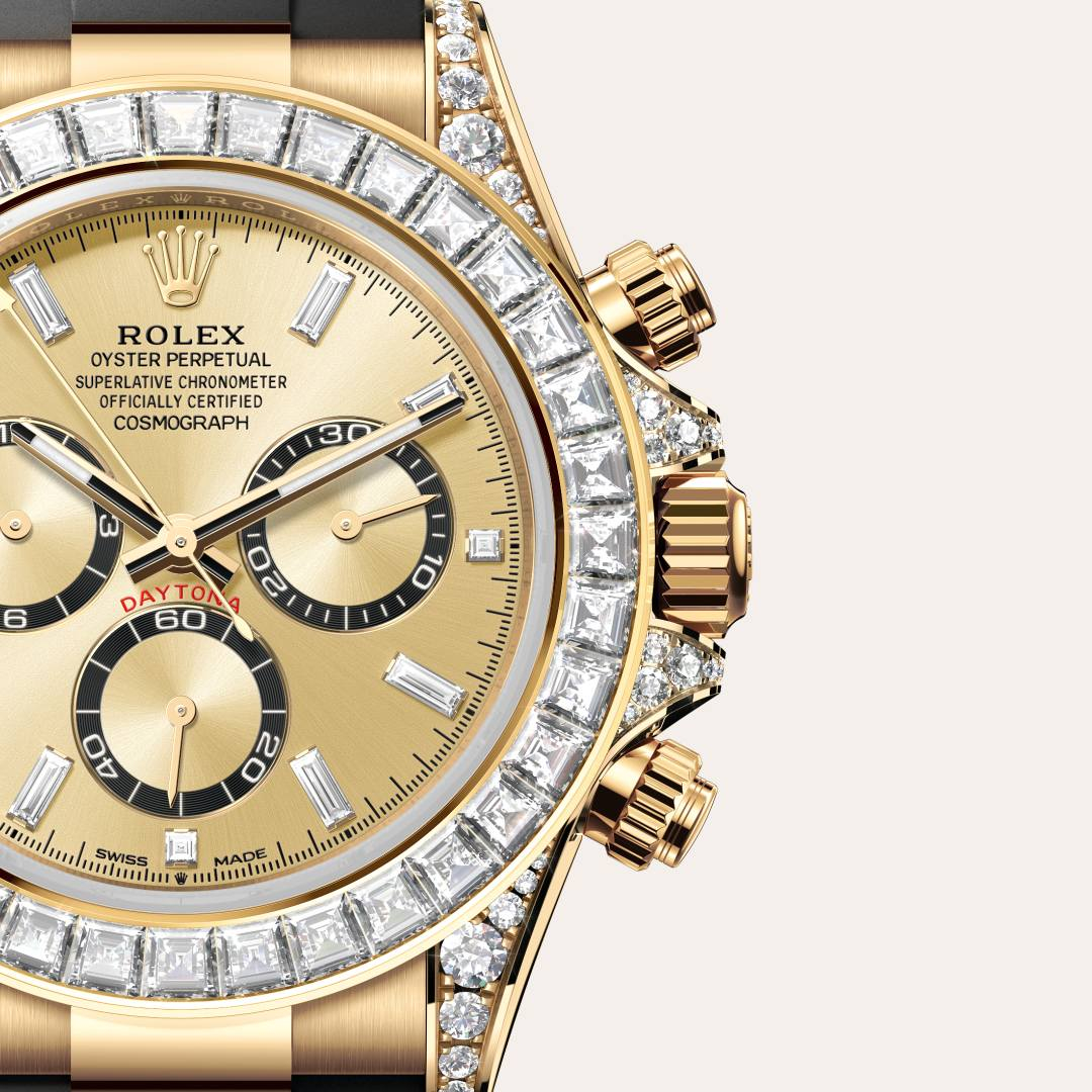 Rolex Cosmograph Daytona腕錶18K黃金，錶耳鑲鑽石款，M126538TBR-0004 - 歐洲坊