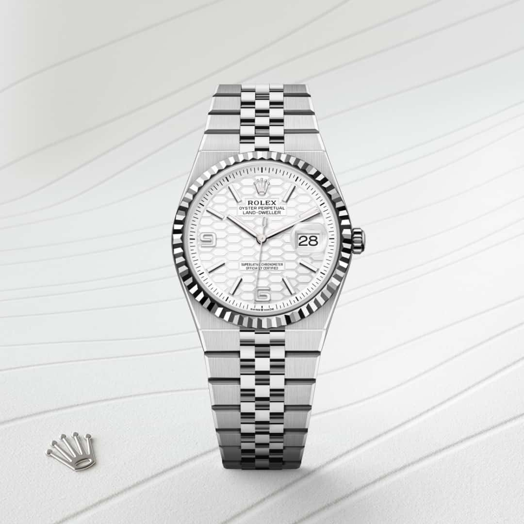 Rolex Land-Dweller腕錶白色黃金鋼（蠔式鋼與白色黃金的組合）款，M127234-0001 - 歐洲坊