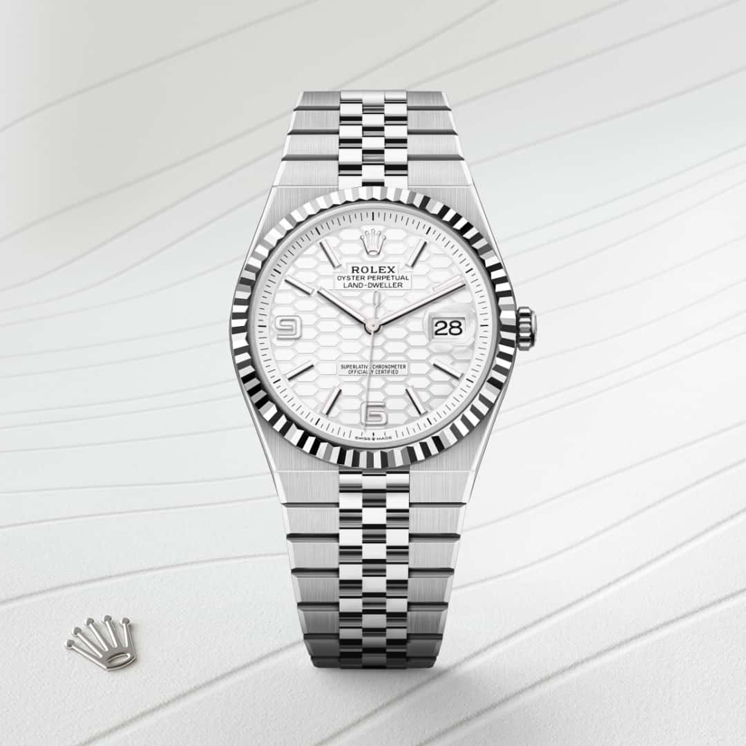 Rolex Land-Dweller腕錶白色黃金鋼（蠔式鋼與白色黃金的組合）款，M127334-0001 - 歐洲坊