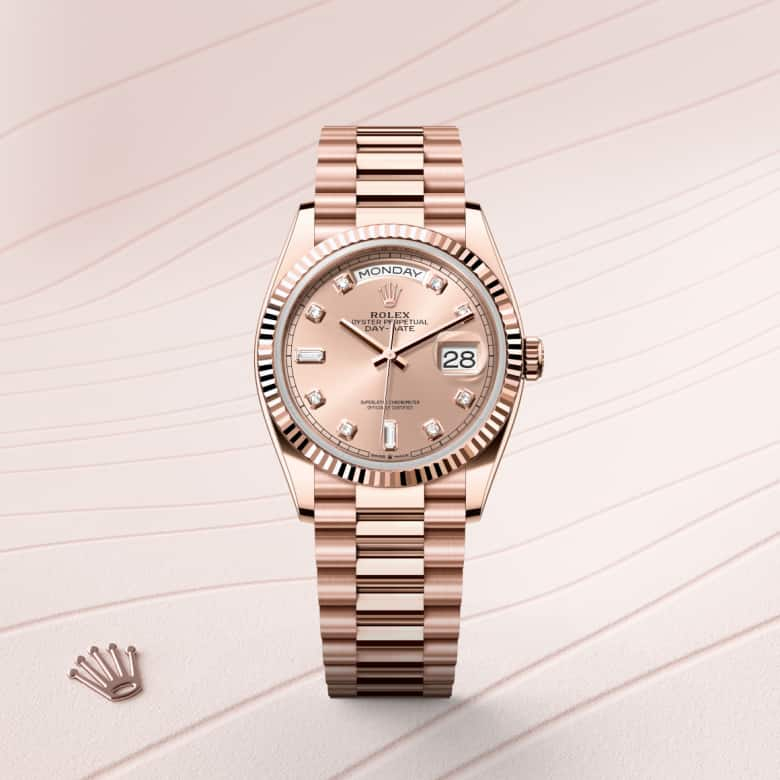 Rolex Day-Date腕錶18K永恒玫瑰金款，M128235-0009 - 歐洲坊