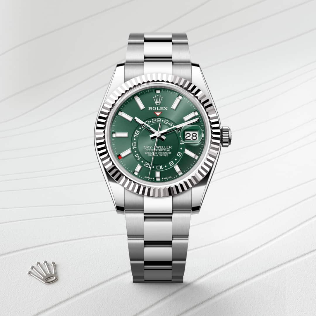 Rolex Sky-Dweller腕錶白色黃金鋼（蠔式鋼與白色黃金的組合）款，M336934-0001 - 歐洲坊