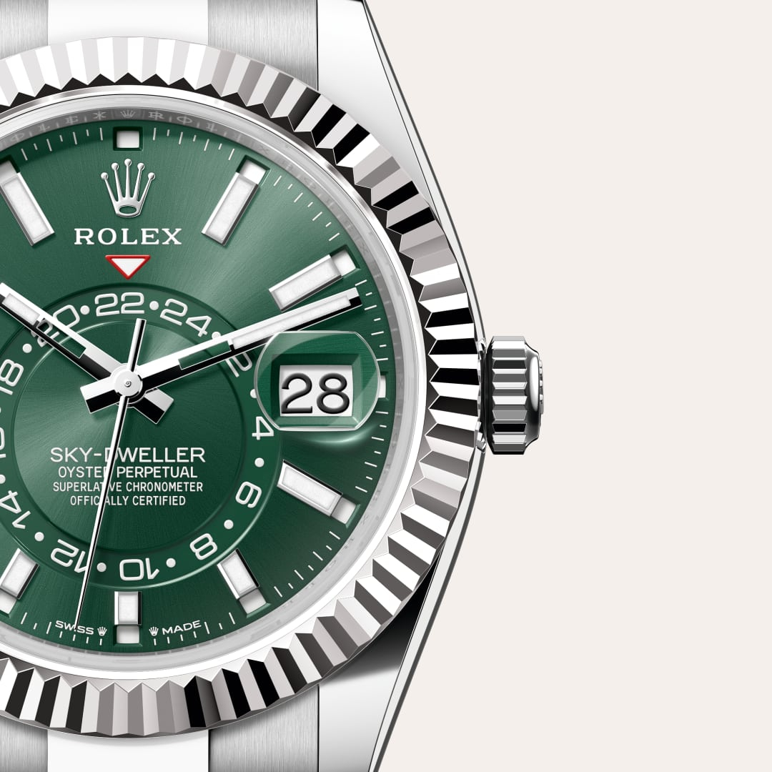 Rolex Sky-Dweller腕錶白色黃金鋼（蠔式鋼與白色黃金的組合）款，M336934-0001 - 歐洲坊